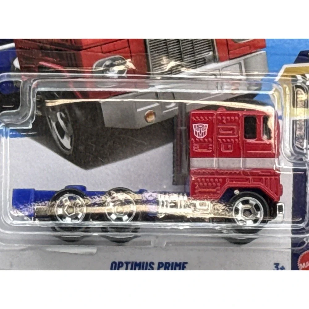 Mattel Hot Wheels Optimus Prime Transformers Die Cast Car 1/10 Red/Blue Metal